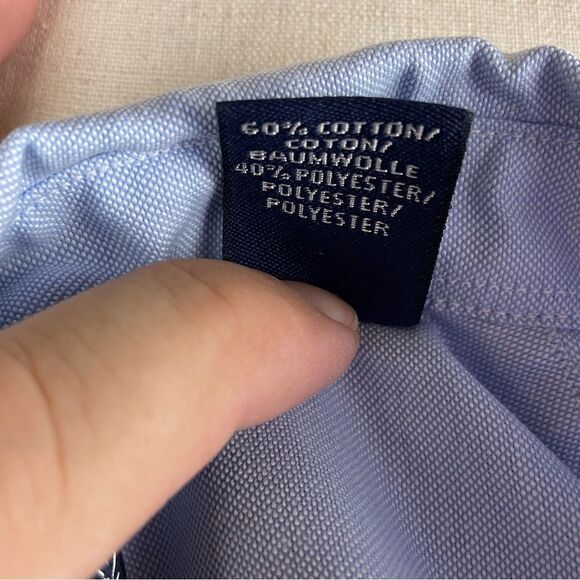 NWOT Lands End Blue Button Down Shirt Size 18 - Picture 8 of 8